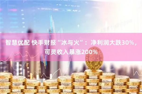 智慧优配 快手财报“冰与火”：净利润大跌30%，可灵收入暴涨200%